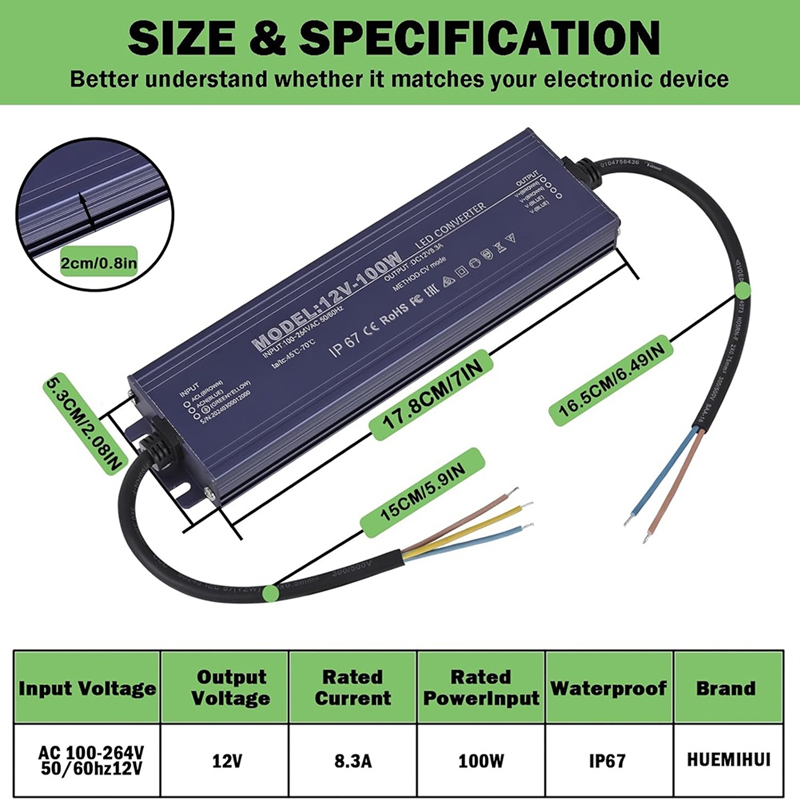 ● محول طاقة LED بجهد 12 فولت،  - مراجعة Power Supply 12V وسعره