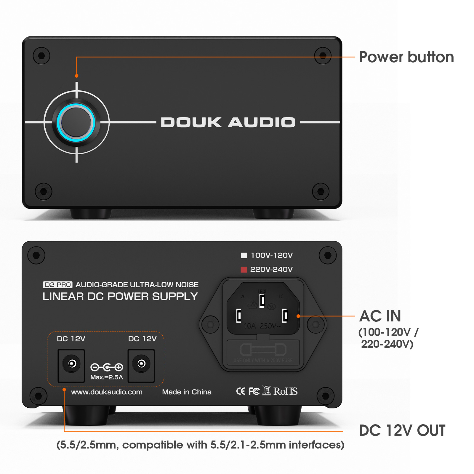 مصدر طاقة خطي منظم من دوك أودي - مراجعة Dc Power Supply 12V وسعره