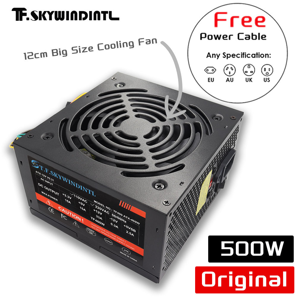 مزود طاقة ATX أسود بقوة 500 وا - مراجعة Power Supply 650W وسعره